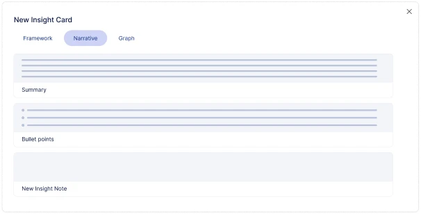 Insight Note option in the card library
