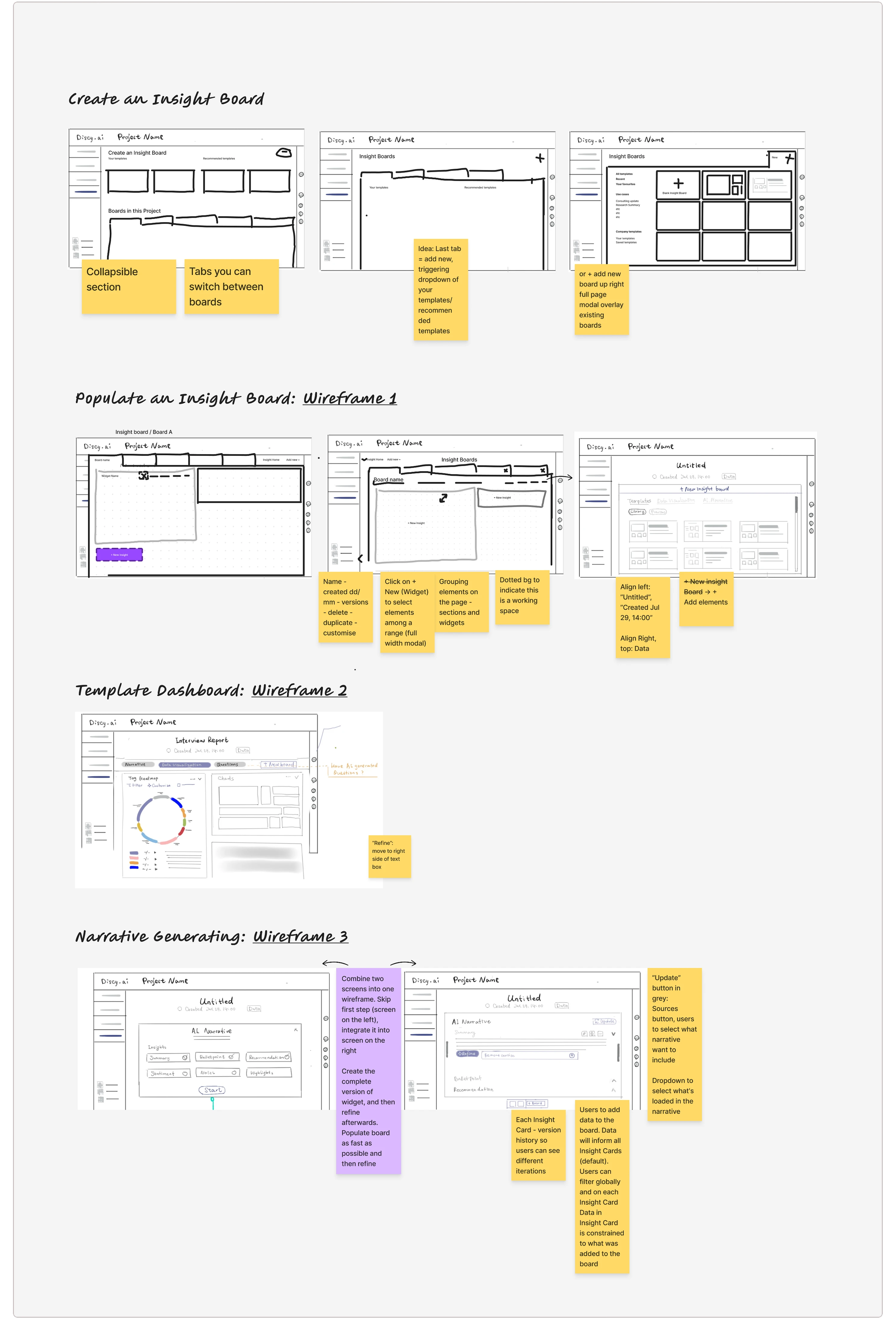Interface sketches (converge)