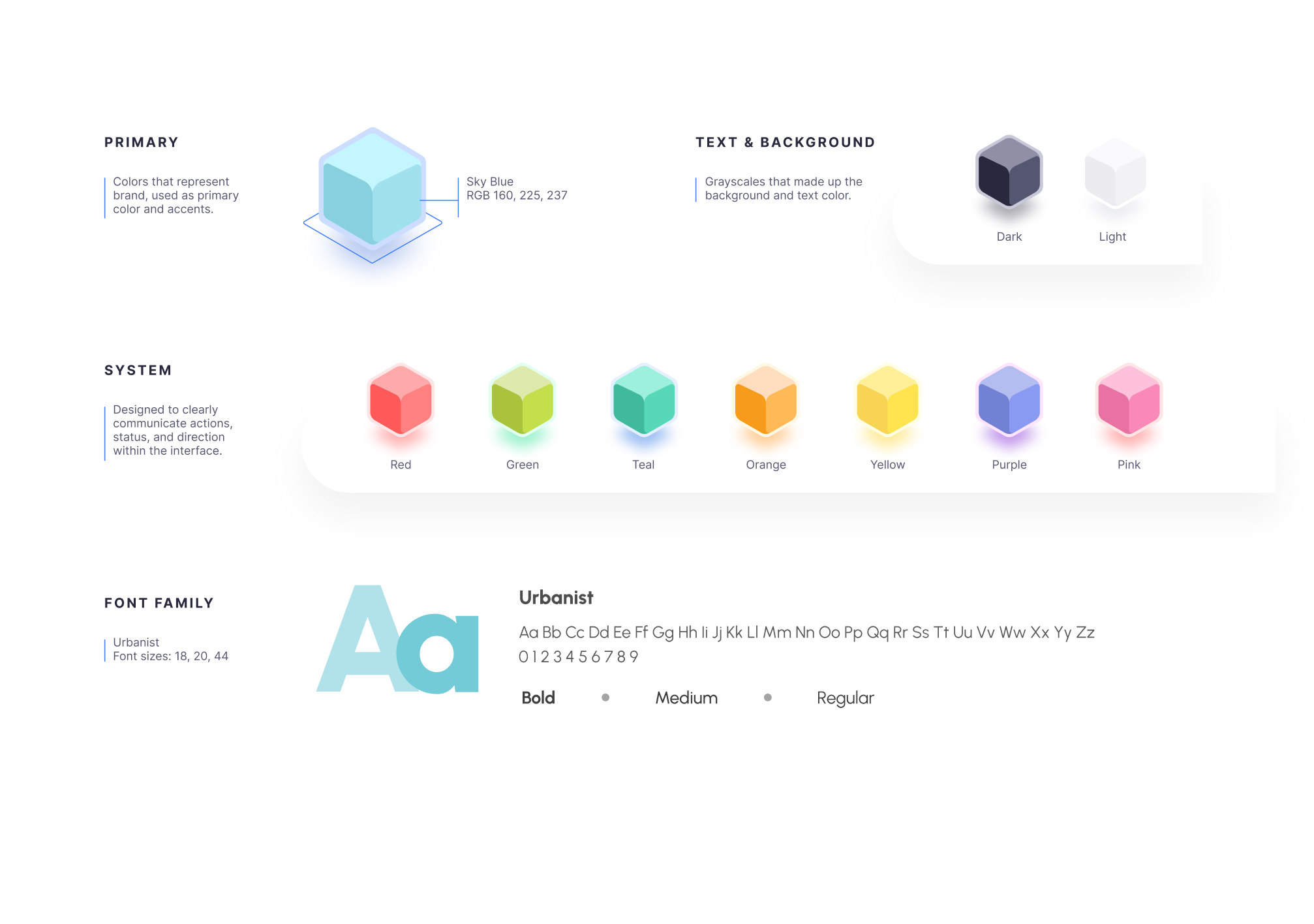 UI foundation — color system and typography